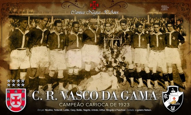 Foto do Titulo do Vasco de 1923 contra o Racismo